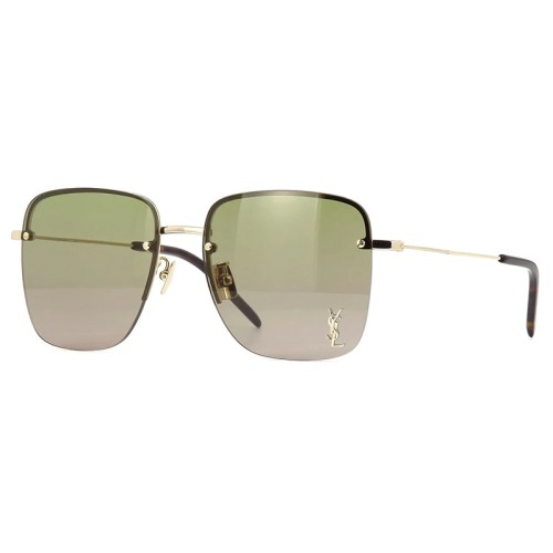 Saint Laurent SL312M - 003 - 58 Lunettes de soleil Or, Havane Angulaire