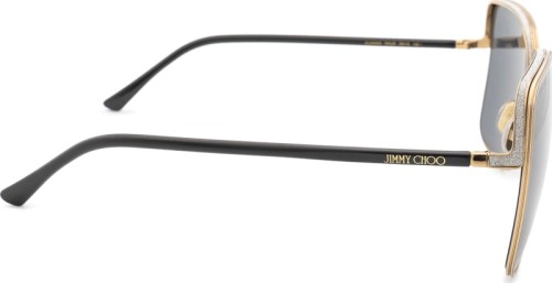 Jimmy Choo ALIANA/S - RHLIR - 59 Lunettes de soleil Or, Noir Angulaire