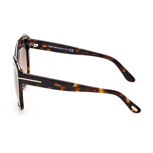 Tom Ford FT0944 CHANTALLE - 55B - 55 Lunettes de soleil Havane Coussin arrondi
