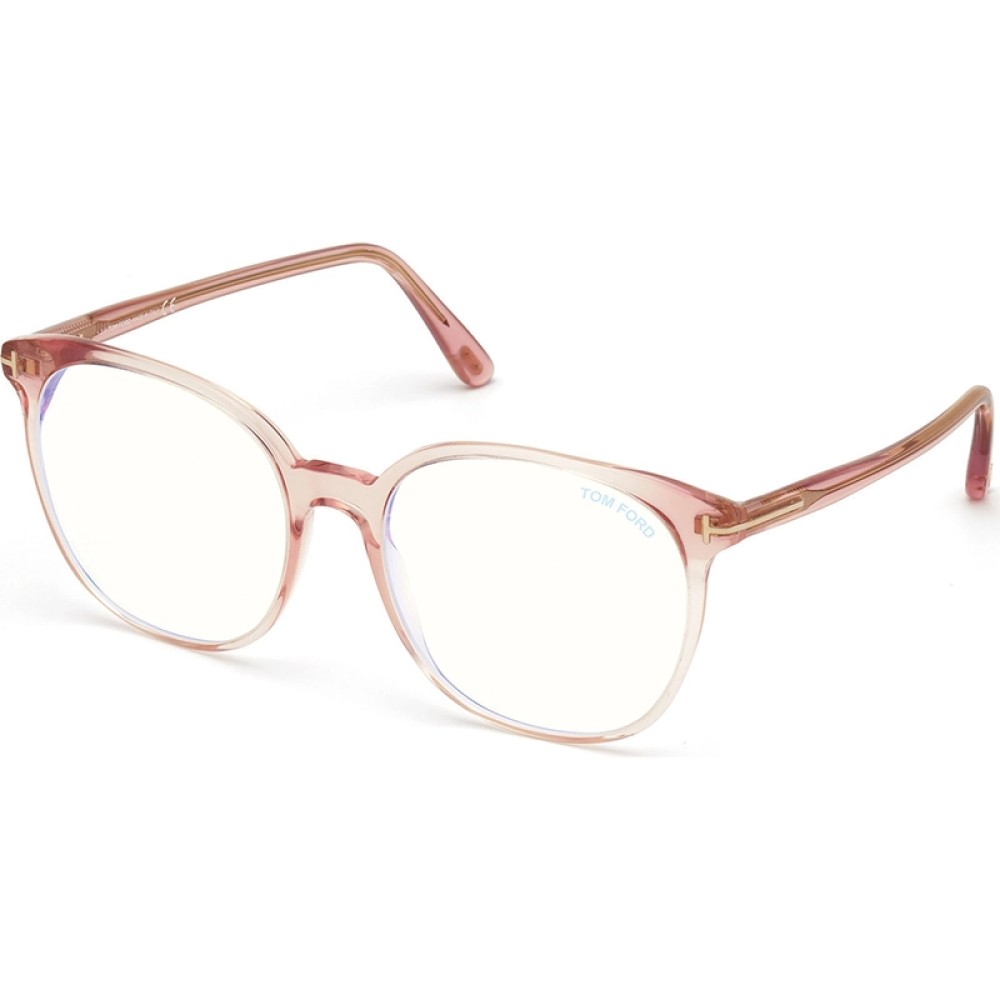 Tom Ford TF5671-B - 072 - 56 - AVEC DES VERRES À FILTRE ANTI LUMIÈRE BLEU-VIOLET Cadres optiques Pink Pillow (Rounded)