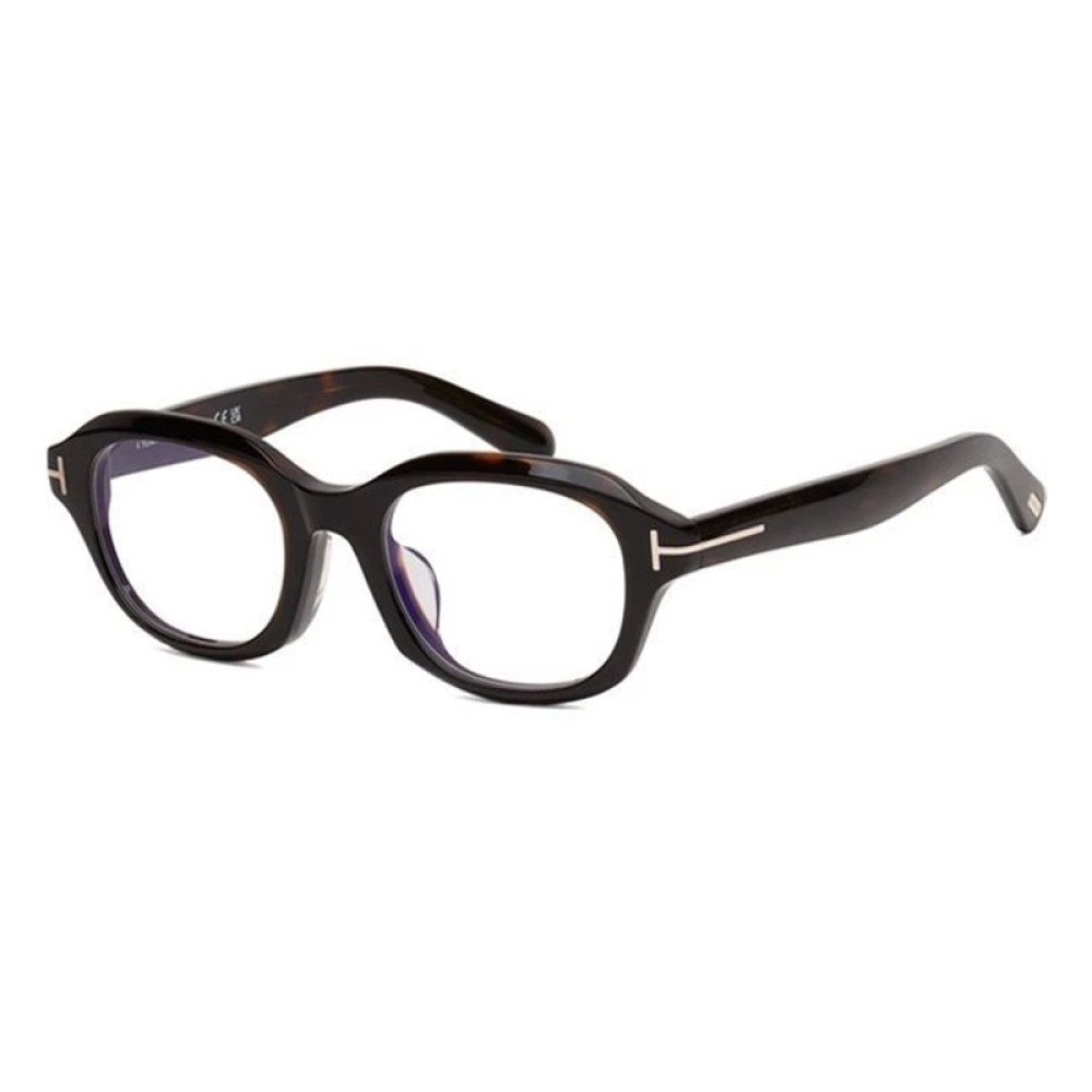 Tom Ford TF6005-D-B - 052 - 51 - AVEC DES VERRES À FILTRE ANTI LUMIÈRE BLEU-VIOLET Cadres optiques Havane foncé Angulaire