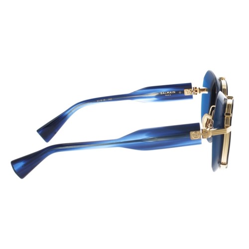 Balmain BPS-129 BRIGITTE - B - 53 Lunettes de soleil Or, Bleu Œil de chat