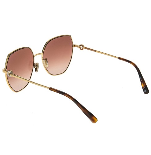 Bvlgari BV40035U - 28F - 58 Lunettes de soleil Or rose, Havane Coussin arrondi