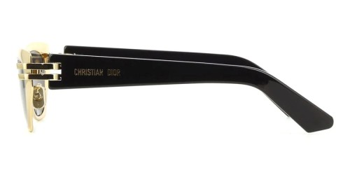 Dior CDIOR B3U - B0A0 D - 53 Lunettes de soleil Or, Noir Œil de chat
