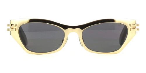 Dior CDIOR B3U - B0A0 D - 53 Lunettes de soleil Or, Noir Œil de chat