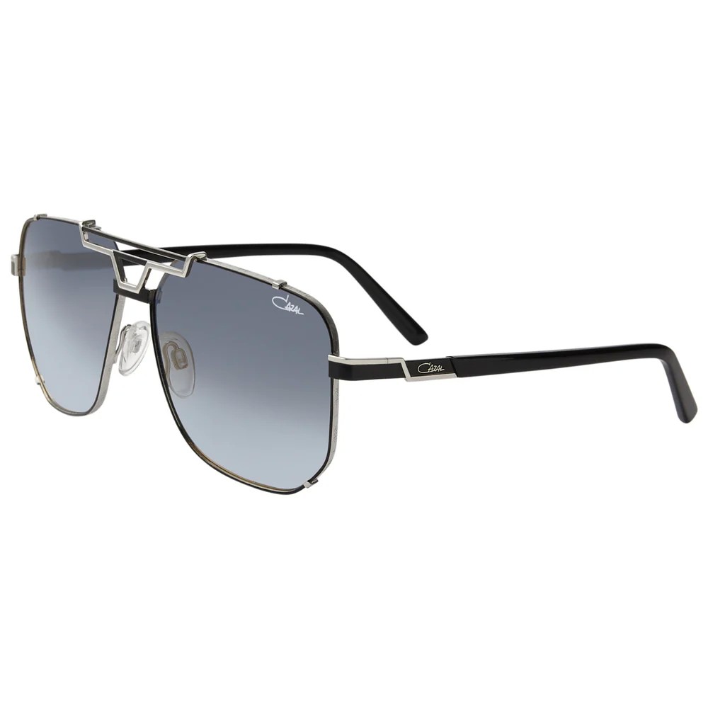 Cazal 9090 - 002 - 59 Lunettes de soleil Argent, Noir Pilote (Aviateur)