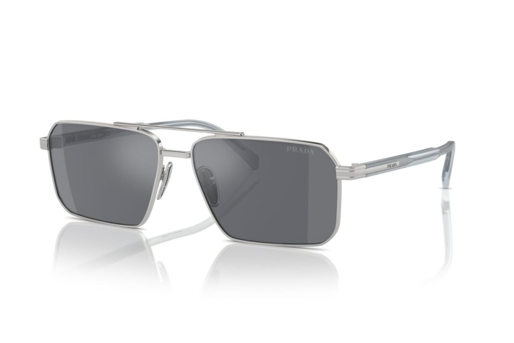 PRADA PR A57S - 1BC175 - 61 Lunettes de soleil Silver Pilot (Aviator)