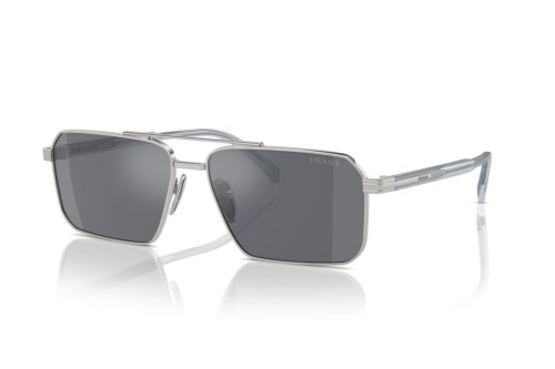 PRADA PR A57S - 1BC175 - 61 Lunettes de soleil Silver Pilot (Aviator)