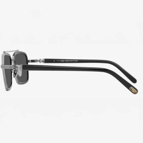 Fred FG40070U - 14A - 55 Lunettes de soleil Argent, Noir Pilote (Aviateur)