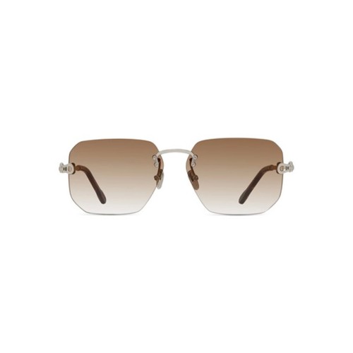 Fred FG40067U - 16F - 60 Lunettes de soleil Argent, Or, Havane Angulaire