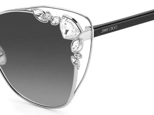 Jimmy Choo KYLA/S 25TH - 0109O - 61 Lunettes de soleil Argent, Noir Œil de chat