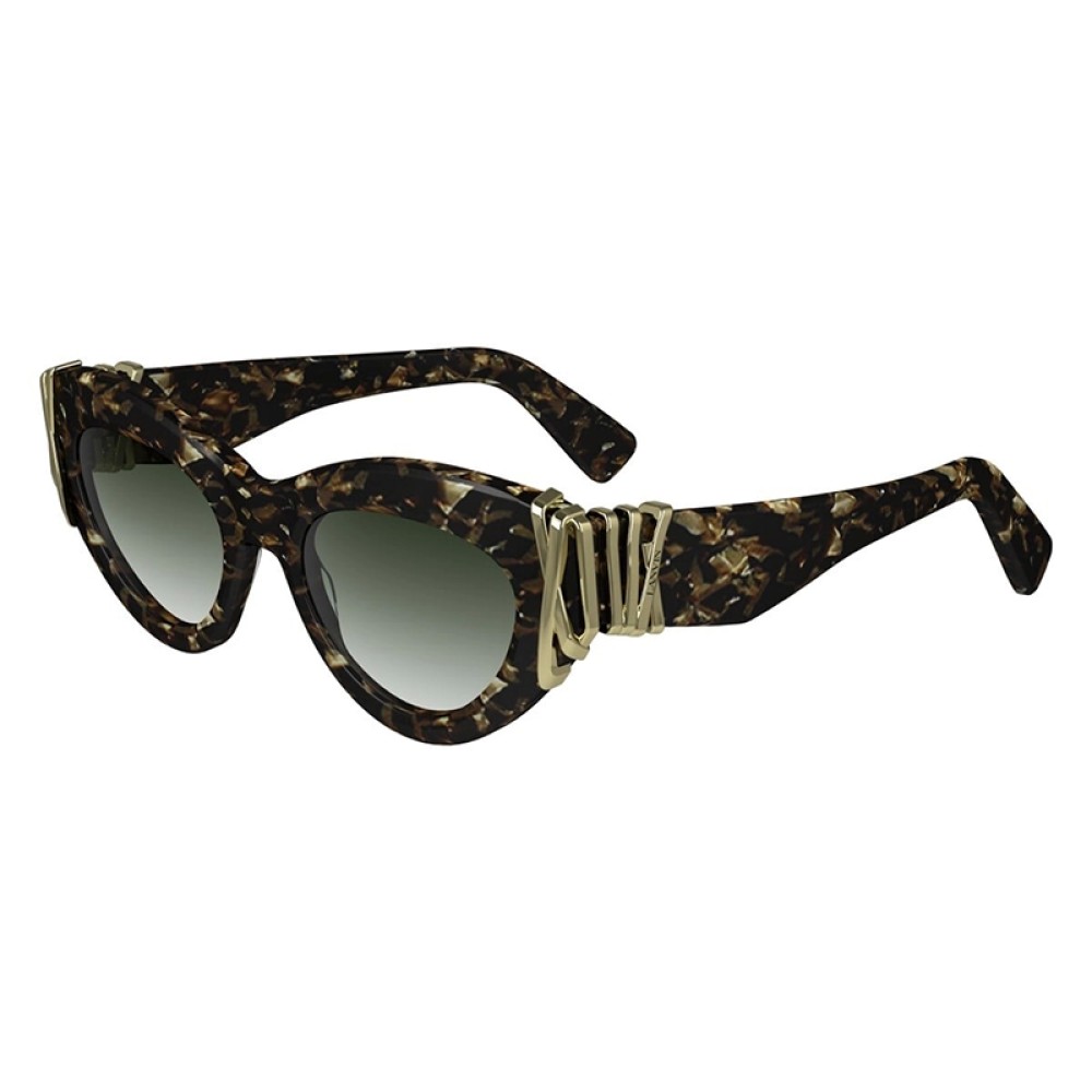 Lanvin LNV671S - 239 - 50 Lunettes de soleil Marron, À motifs Œil de chat