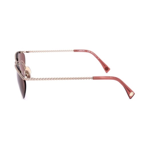 Lanvin LNV102S - 713 - 60 Lunettes de soleil Or, Marron Œil de chat