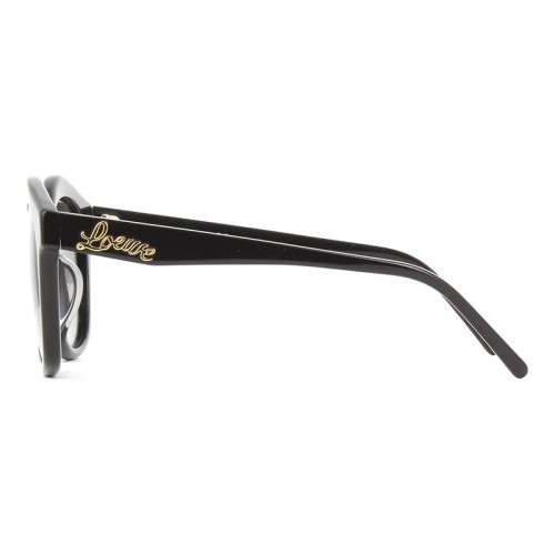 Loewe LW40079U - 01B - 55 Lunettes de soleil Noir, Or Coussin arrondi
