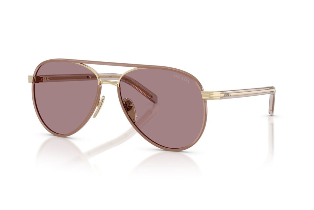 PRADA PR B57S - ​24E20I - ​59 Lunettes de soleil Or Pilote (Aviateur)