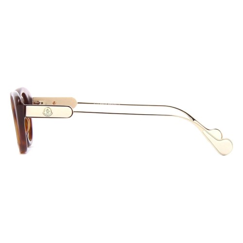 Moncler ML0102 - 53F - 45 Lunettes de soleil Havane, Or Œil de chat