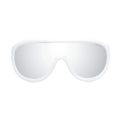Moncler ML0047 HIDDEN PEAK - 23C - 135 Lunettes de soleil Blanc, Noir Bouclier