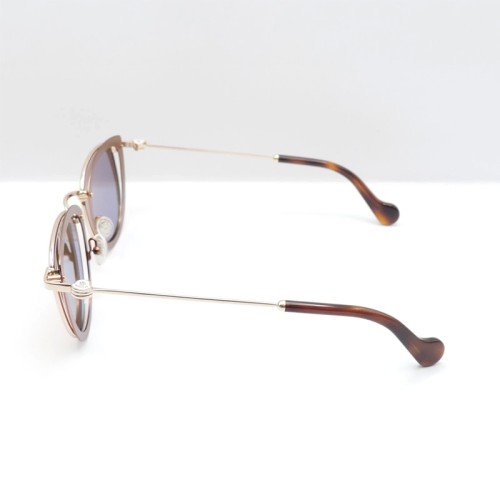 Moncler ML0045 - 35G - 50 Lunettes de soleil Or, Marron Coussin arrondi