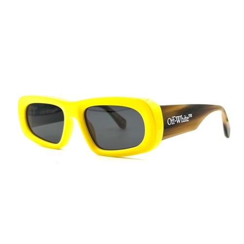 Off-White OERI065 AUSTIN - 1807 - 54 Lunettes de soleil Jaune, Marron, À motifs Angulaire