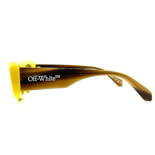 Off-White OERI065 AUSTIN - 1807 - 54 Lunettes de soleil Jaune, Marron, À motifs Angulaire