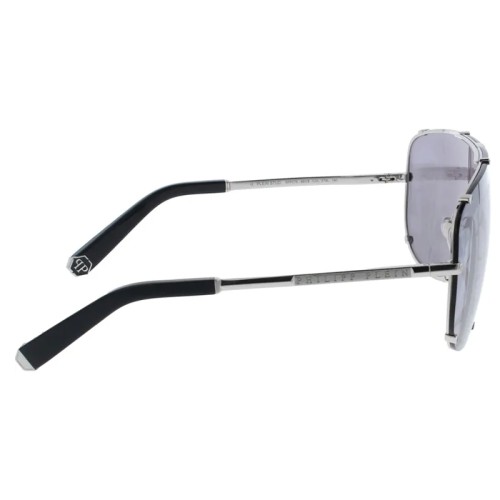Philipp Plein SPP075 STUD 579L Lunettes de soleil Silver Shield