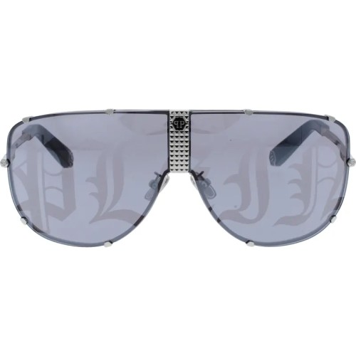 Philipp Plein SPP075 STUD 579L Lunettes de soleil Silver Shield