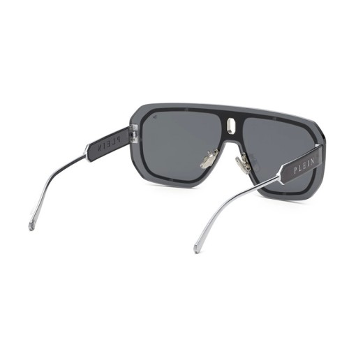 Philipp Plein SPP050 ADVENTURE MASK - 579X Lunettes de soleil Argent Pilote (Aviateur)