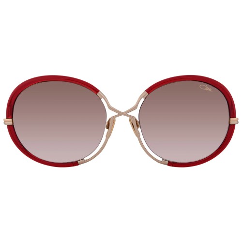 Cazal 9503 - 004 - 58 Lunettes de soleil Rouge, Or Rond
