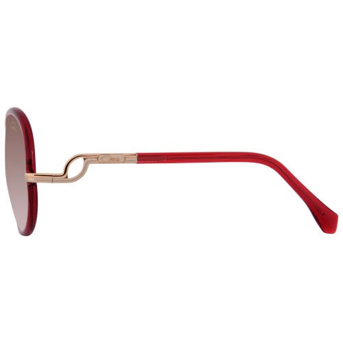 Cazal 9503 - 004 - 58 Lunettes de soleil Rouge, Or Rond
