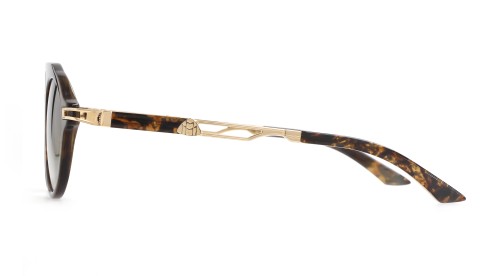Maybach THE INDEPENDENCE II - MG-HAW-Z66 - 49 - PLAQUÉ OR (GOLD PLATED) Lunettes de soleil Havane foncé Pilote (Aviateur)