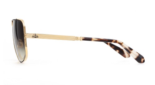 Maybach THE PRESENTER I - CHG/B-AAU-Z35 - 66 - PLAQUÉ OR (GOLD PLATED) Lunettes de soleil Noir, Or Pilote (Aviateur)