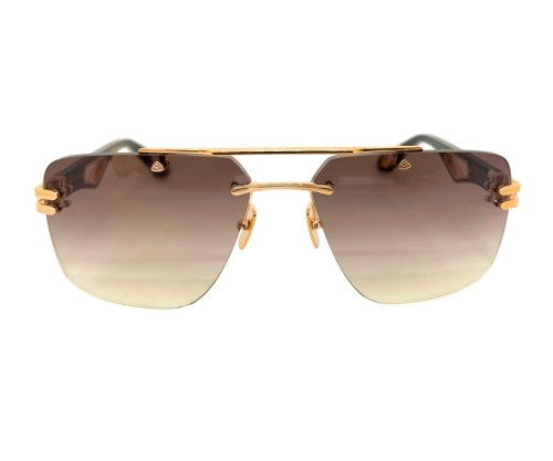 Maybach THE PRESIDENT I - RG-HAS-M12 - 62 - PLAQUÉ OR (GOLD PLATED) Lunettes de soleil Or rose Pilote (Aviateur)