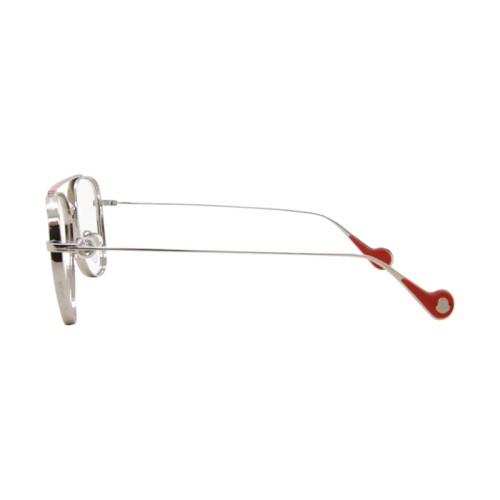 Moncler ML5083 - 016 - 55 Cadres optiques Argent, Rouge Pilote (Aviateur)