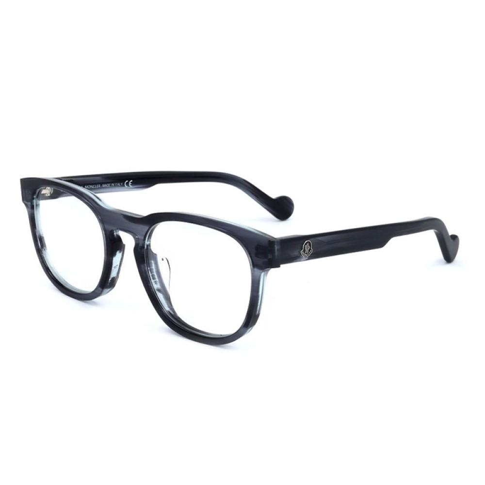 Moncler ML5052-F - 092 - 52 Cadres optiques Bleu, À motifs Coussin arrondi
