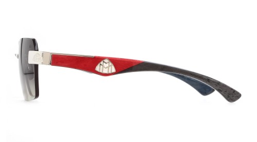 Maybach THE MAGIC I - PA-WDG-M11 - 59 Lunettes de soleil Argent, Rouge, Bleu Angulaire