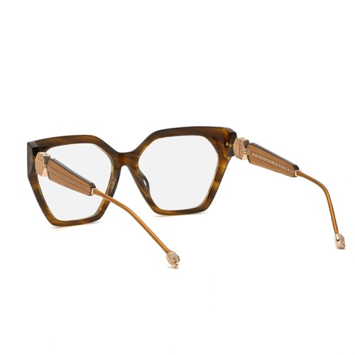 Philipp Plein VPP068S QUEEN - 03BQ - 57 Cadres optiques Havane, Marron Œil de chat