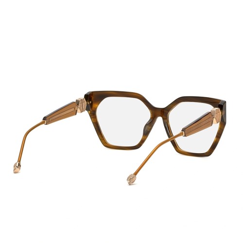 Philipp Plein VPP068S QUEEN - 03BQ - 57 Cadres optiques Havane, Marron Œil de chat