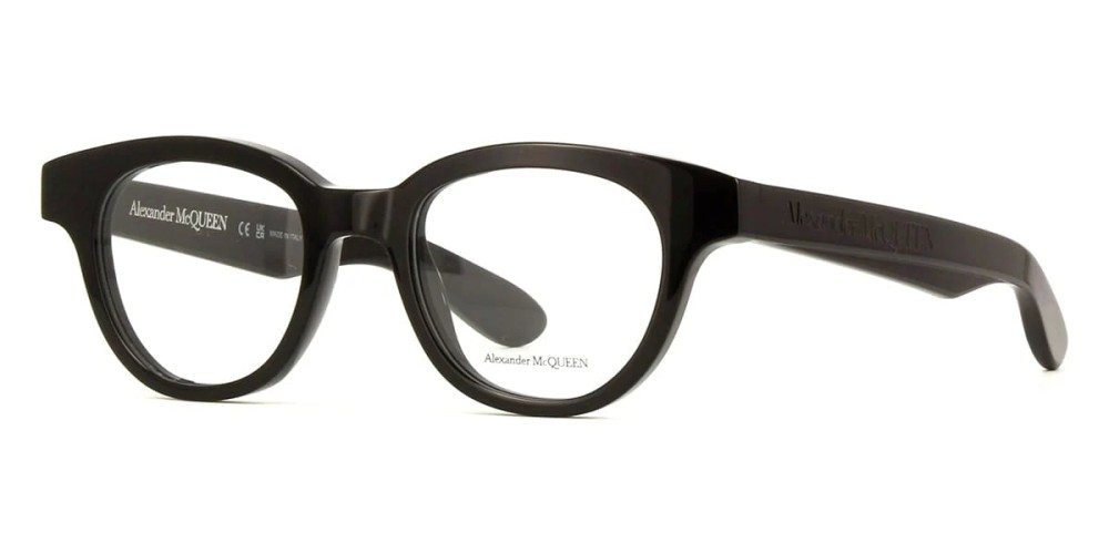 Alexander McQueen AM0384O - 001 - 47 Cadres optiques Noir Coussin arrondi