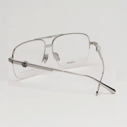 Philipp Plein VPP063W ROCK SUPERHERO - 0589 - 60 Cadres optiques Argent Pilote (Aviateur)