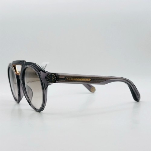 Philipp Plein SPP045 BRAVE SHADES - 9MBG - 50 Lunettes de soleil Gris Rond
