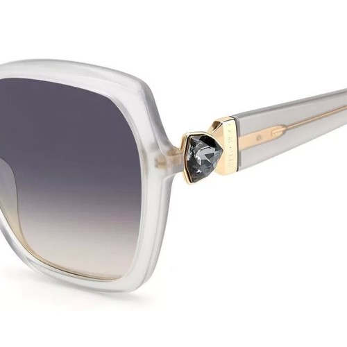 Jimmy Choo MANON/G/S - KB7FF - 57 Lunettes de soleil Gris, Transparent Angulaire