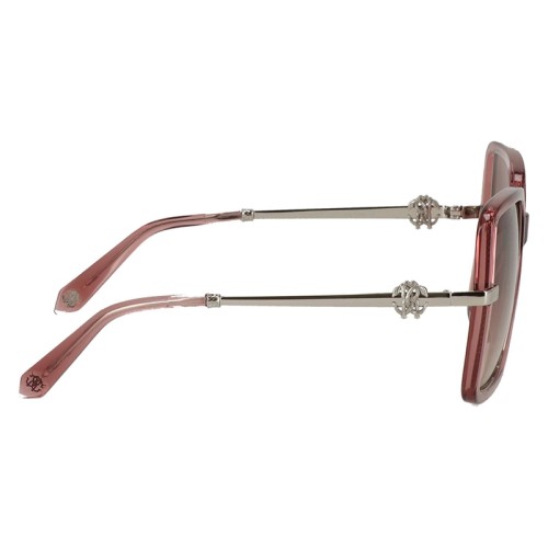 Roberto Cavalli SRC007 - 0D48 - 55 Lunettes de soleil Rose, Argent Angulaire