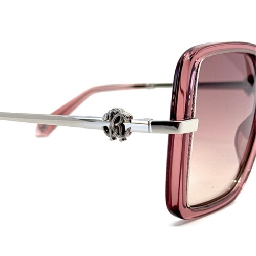 Roberto Cavalli SRC007 - 0D48 - 55 Lunettes de soleil Rose, Argent Angulaire