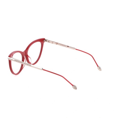 Philipp Plein VPP037S FLAWLESS - 02GH - 54 Cadres optiques Rouge, Argent Œil de chat