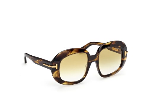 Tom Ford FT1237 ICON COLLECTION - 56F - 53 Lunettes de soleil Havanna Oval