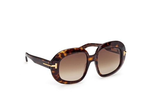 Tom Ford FT1237-F ICON COLLECTION - 52F - 53 Lunettes de soleil Havane Angulaire