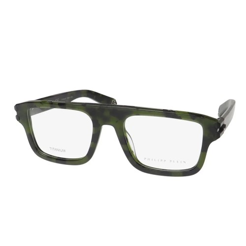 Philipp Plein VPP021 LIGHT FIGHTER - 092I - 53 Cadres optiques Havane vert Angulaire