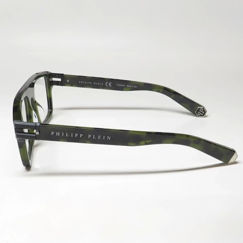 Philipp Plein VPP021 LIGHT FIGHTER - 092I - 53 Cadres optiques Havane vert Angulaire