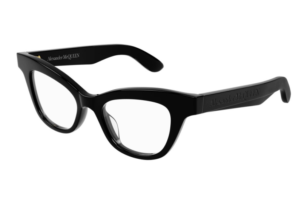 Alexander McQueen AM0381O - 001 - 47 Cadres optiques Noir Œil de chat