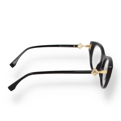 Fendi FE50099I - 001 - 53 Cadres optiques Noir Œil de chat